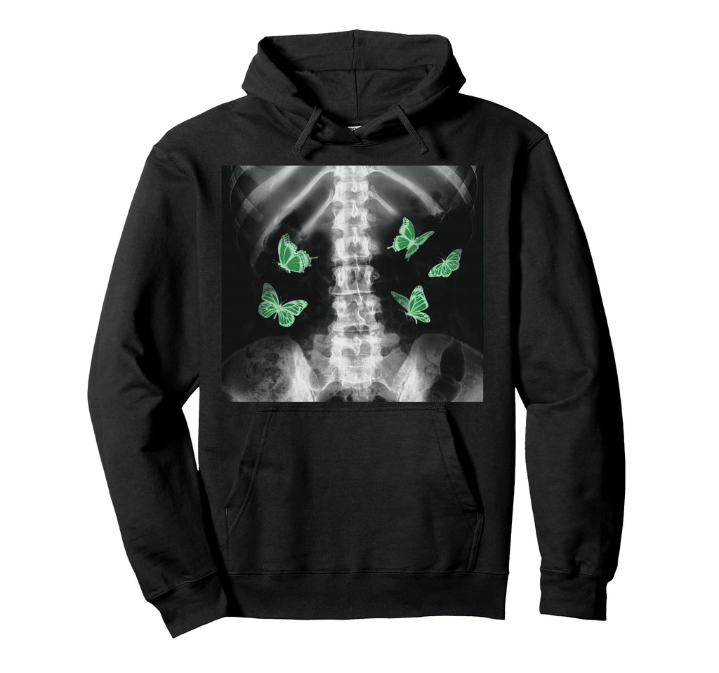 Egirl Xray Skeleton Green Butterfly Hoodie - Unique Graphic Men Women - T-Shirt, Sweatshirt, Hoodie