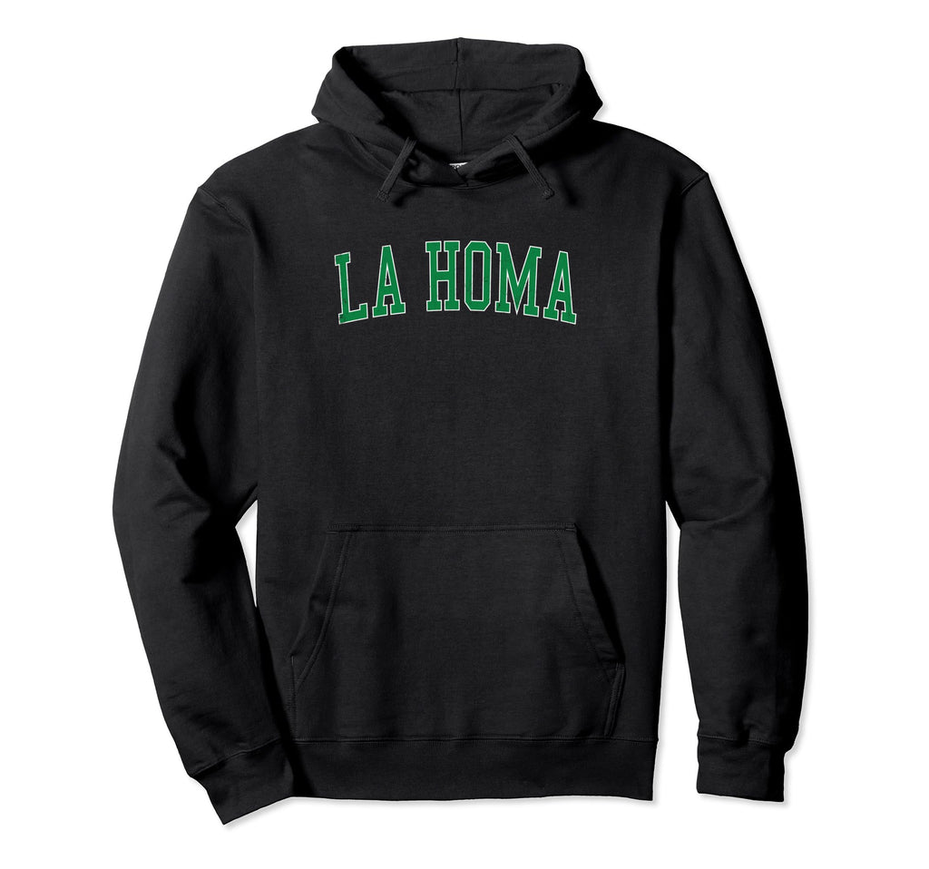La Homa Tx Distressed Green Varsity Hoodie - Graphic Print for Adults - T-Shirt, Sweatshirt, Hoodie