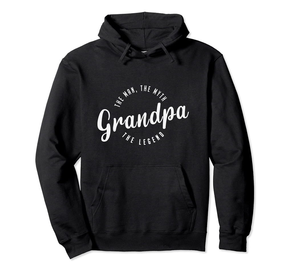 Grandpa Myth Legend Distressed Hoodie - Fun Novelty Design Men Women - T-Shirt, Sweatshirt, Hoodie