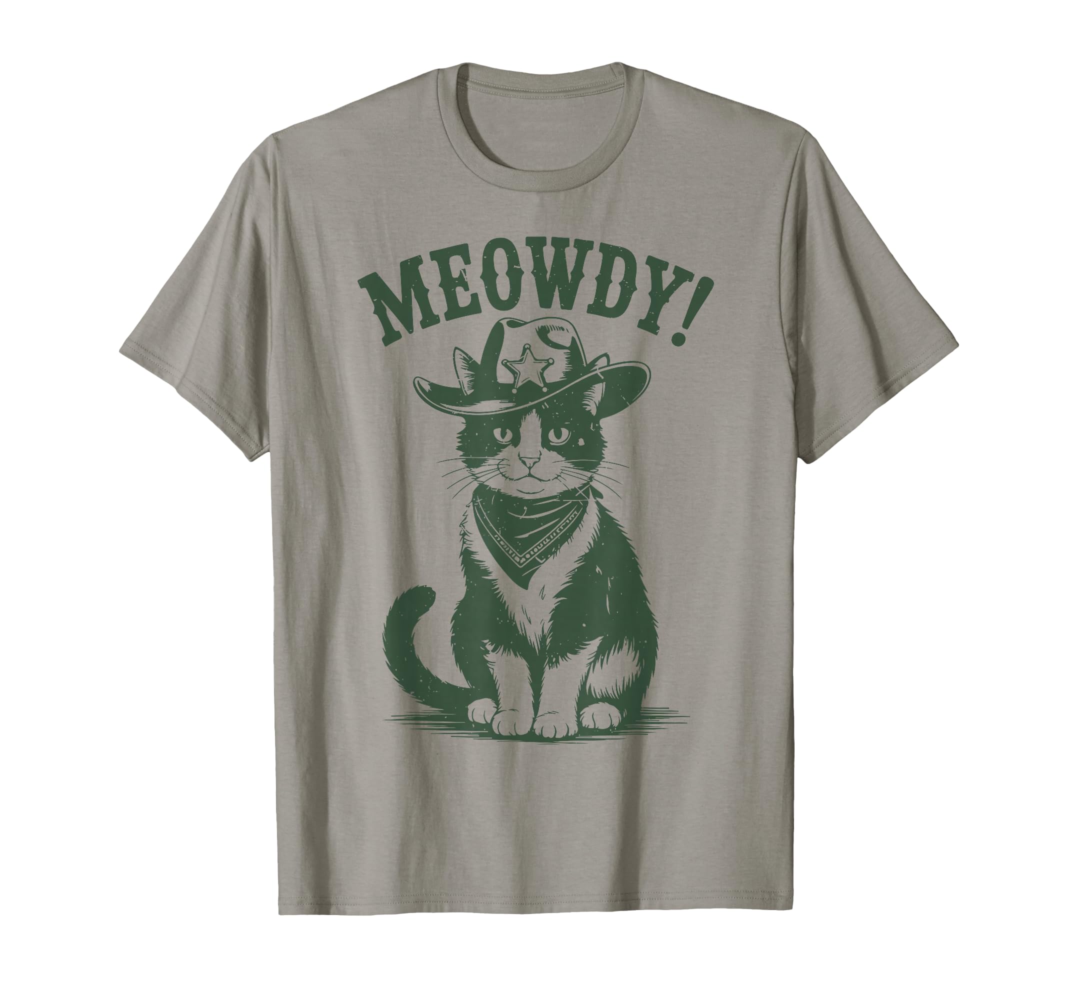 Meowdy Tuxedo Cat Cowboy Country T-Shirt - Novelty Apparel Men Women - T-Shirt, Sweatshirt, Hoodie