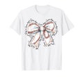 Coquette Baseball Game Day Baseball Bow T-Shirt - Graphic Print Men Women - T-Shirt, Sweatshirt, Hoodie