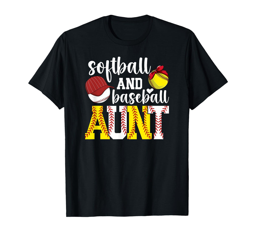 Softball And Baseball Aunt Baseball T-Shirt - Unique Graphic Men Women - T-Shirt, Sweatshirt, Hoodie