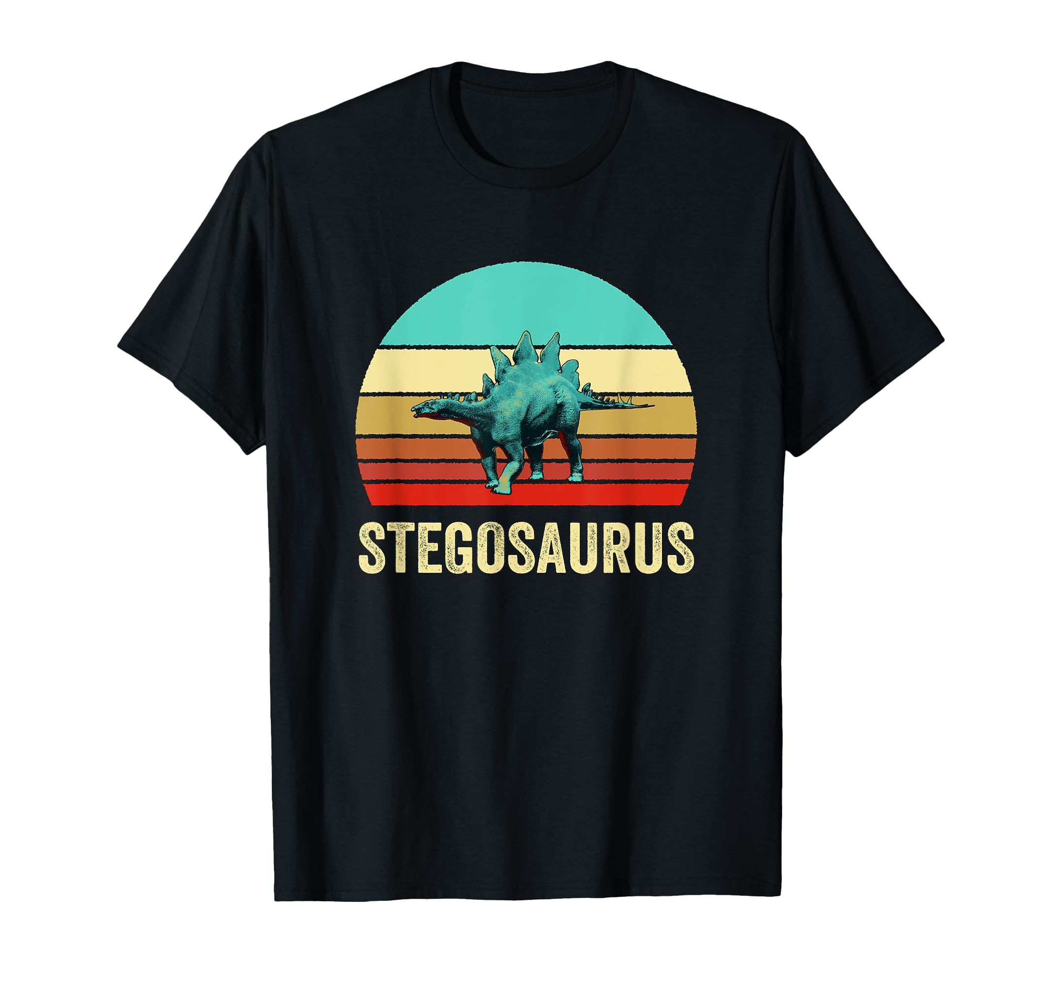 Sunset Stegosaurus T-Shirt - Custom Art Print Men Women - T-Shirt, Sweatshirt, Hoodie
