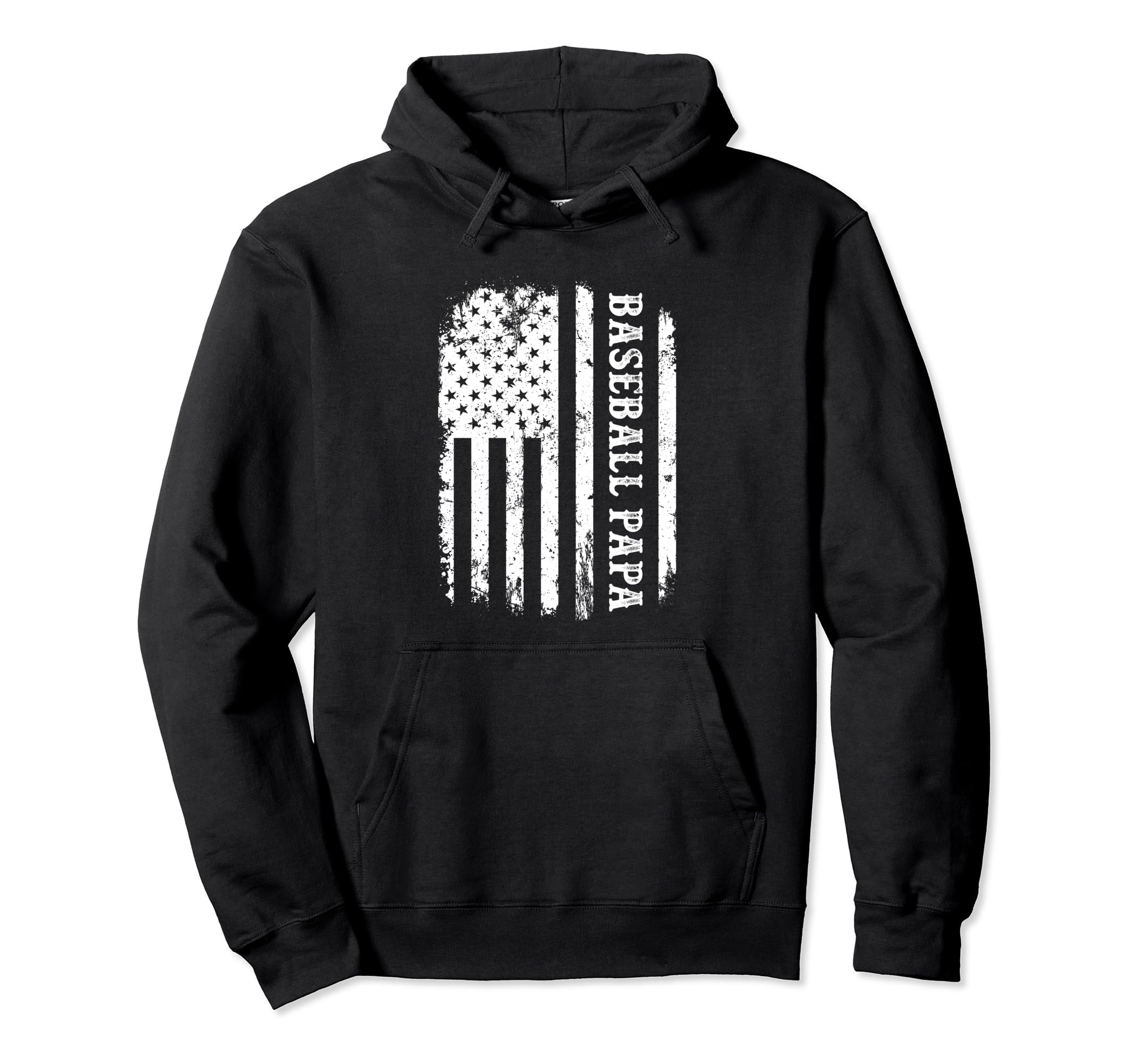 American Flag Baseball Papa Gifts Hoodie - Trendy Graphic for Adults - T-Shirt, Sweatshirt, Hoodie