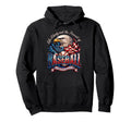 Usa Flag American Baseball Flag Proud Hoodie - Minimalist Print Men Women - T-Shirt, Sweatshirt, Hoodie