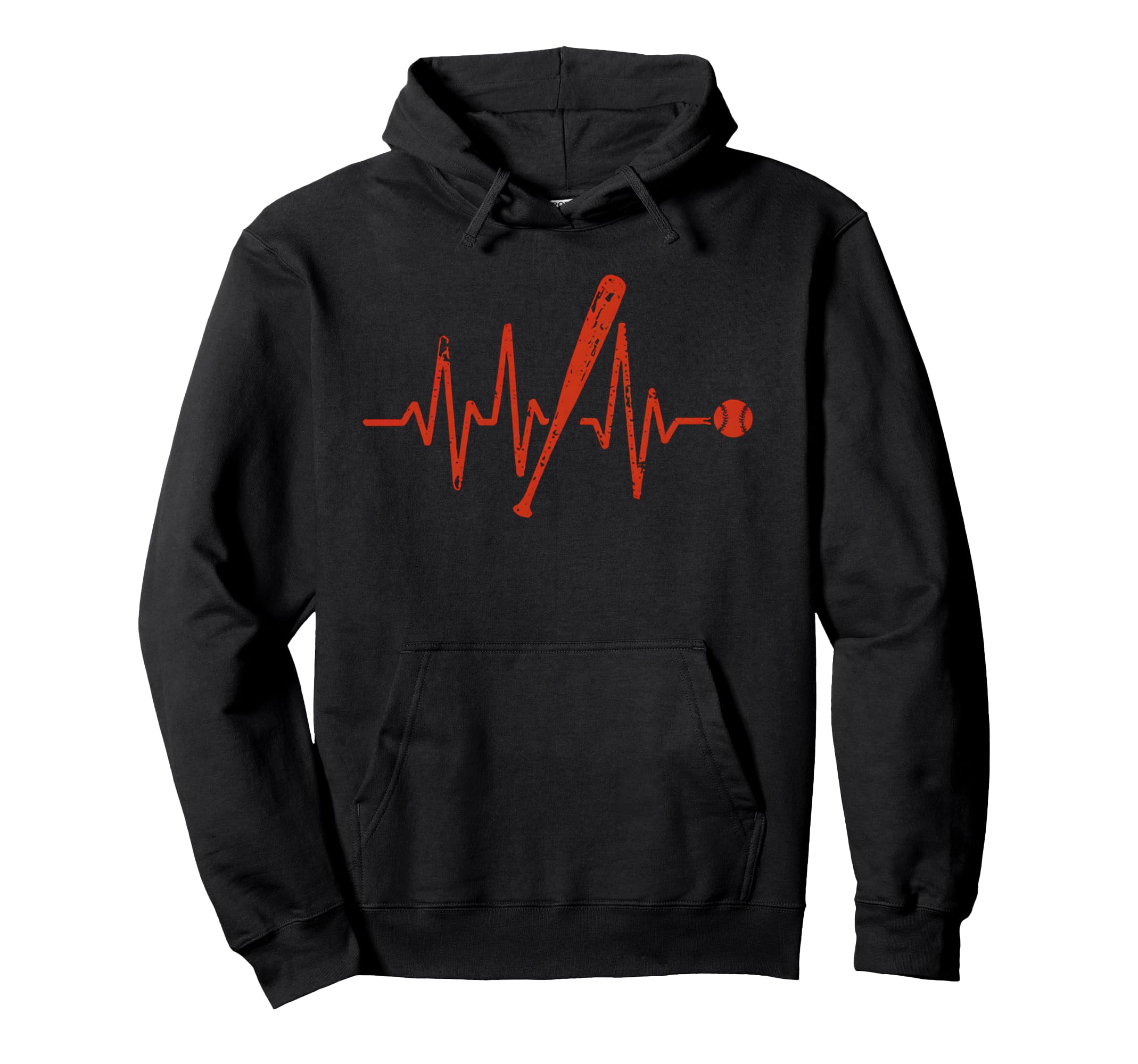 Baseball Heartbeat Hoodie - Custom Art Print Men Women - T-Shirt, Sweatshirt, Hoodie