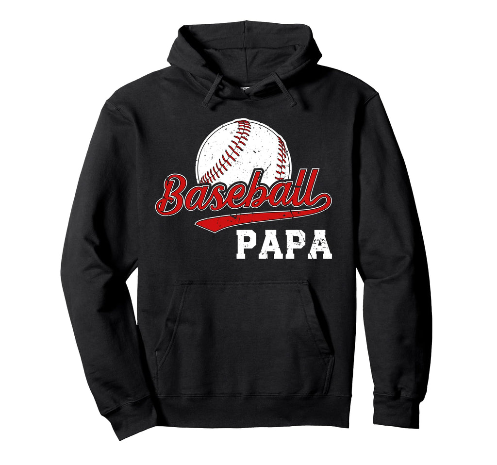 Baseball Papa Grandpa Papa Baseball Hoodie - Minimalist Print Men Women - T-Shirt, Sweatshirt, Hoodie