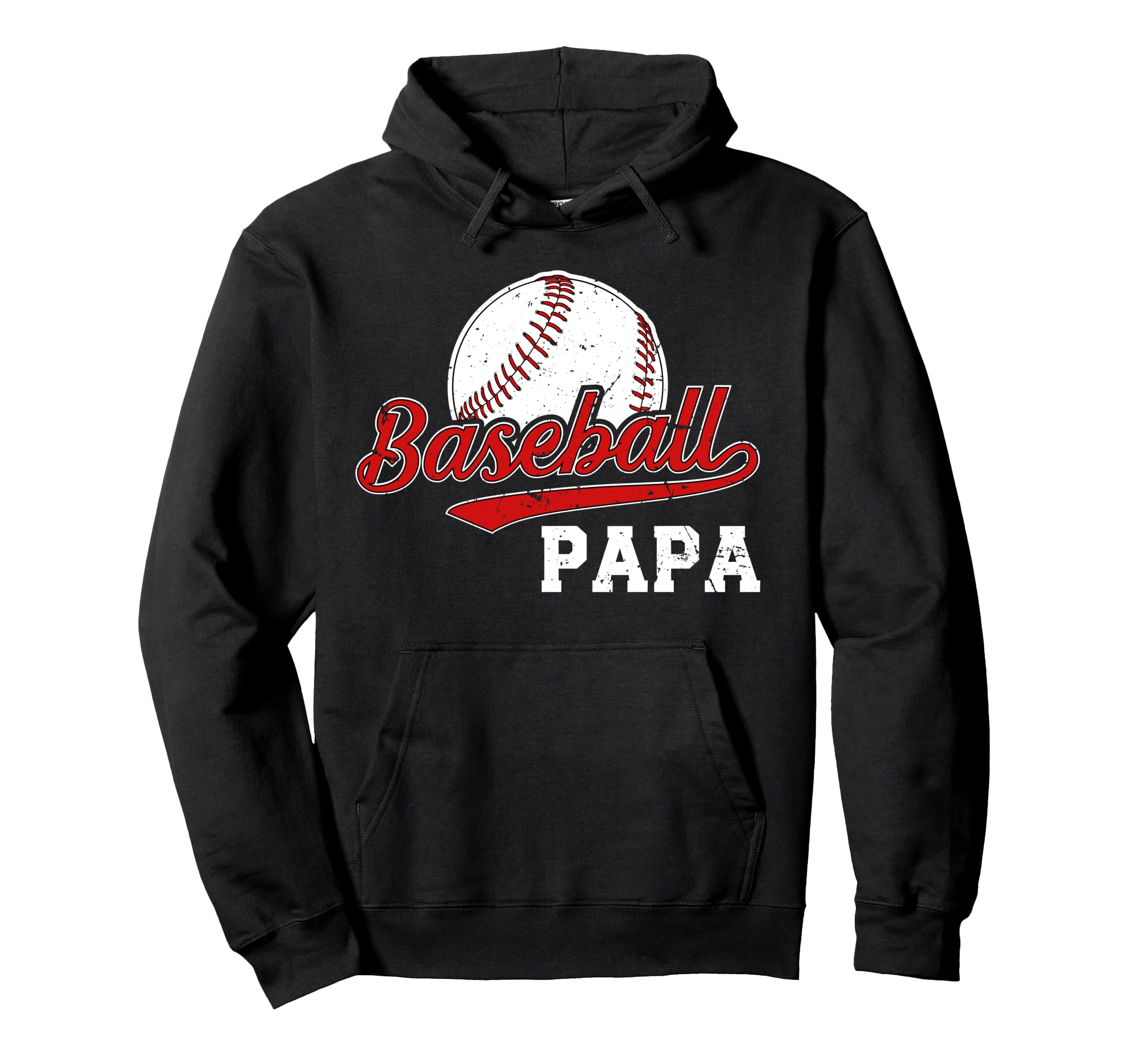 Baseball Papa Grandpa Papa Baseball Hoodie - Minimalist Print Men Women - T-Shirt, Sweatshirt, Hoodie