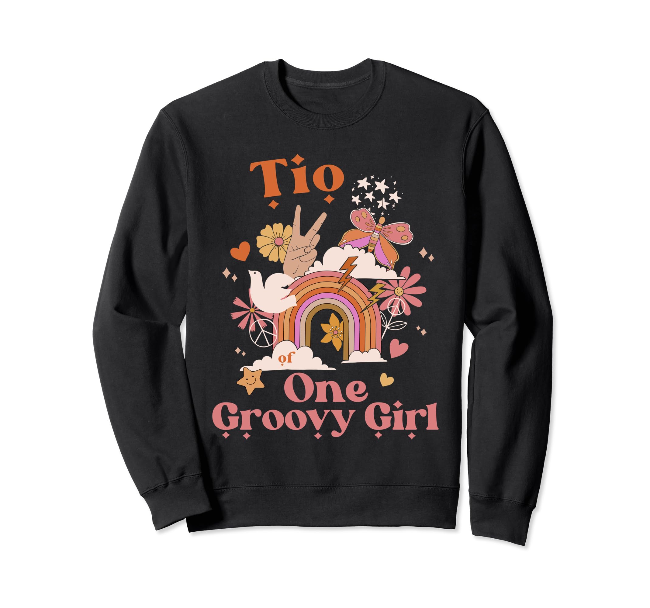 Tio One Groovy Boho Hippie Rainbow Sweatshirt - Novelty Apparel Men Women - T-Shirt, Sweatshirt, Hoodie