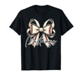 Mustangs Baseball Coquette Bow Game T-Shirt - Minimalist Print Men Women - T-Shirt, Sweatshirt, Hoodie