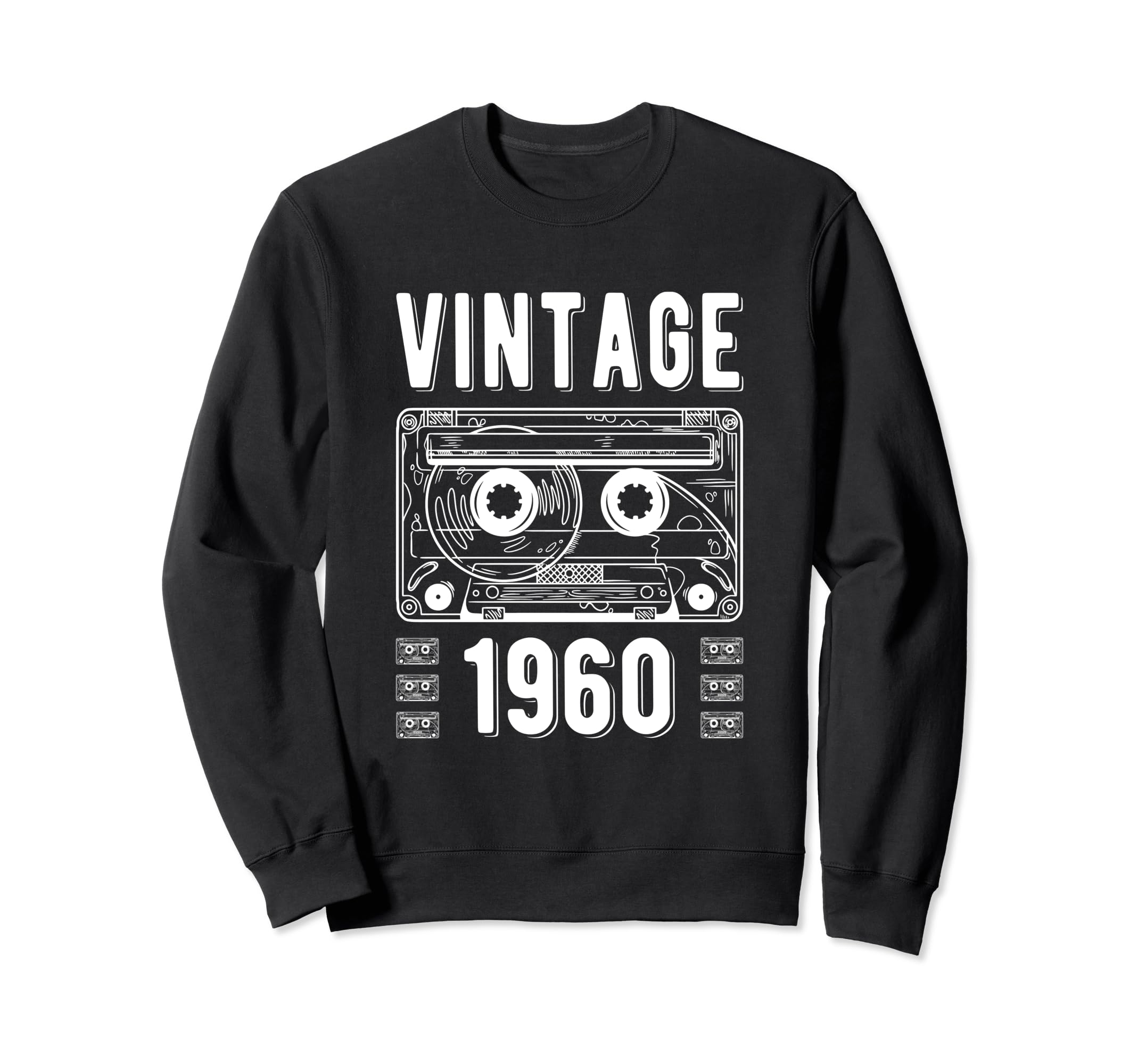 1960 Cassette Tape Funny 64Th Sweatshirt - Trendy Graphic for Adults - T-Shirt, Sweatshirt, Hoodie