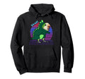 Aesthetic Vaporwave Green Monk Parakeet Hoodie - Graphic Print Unisex - T-Shirt, Sweatshirt, Hoodie
