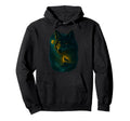 Wolf Howling Moon Grunge Y2K 90S Hoodie - Minimalist Print for Adults - T-Shirt, Sweatshirt, Hoodie