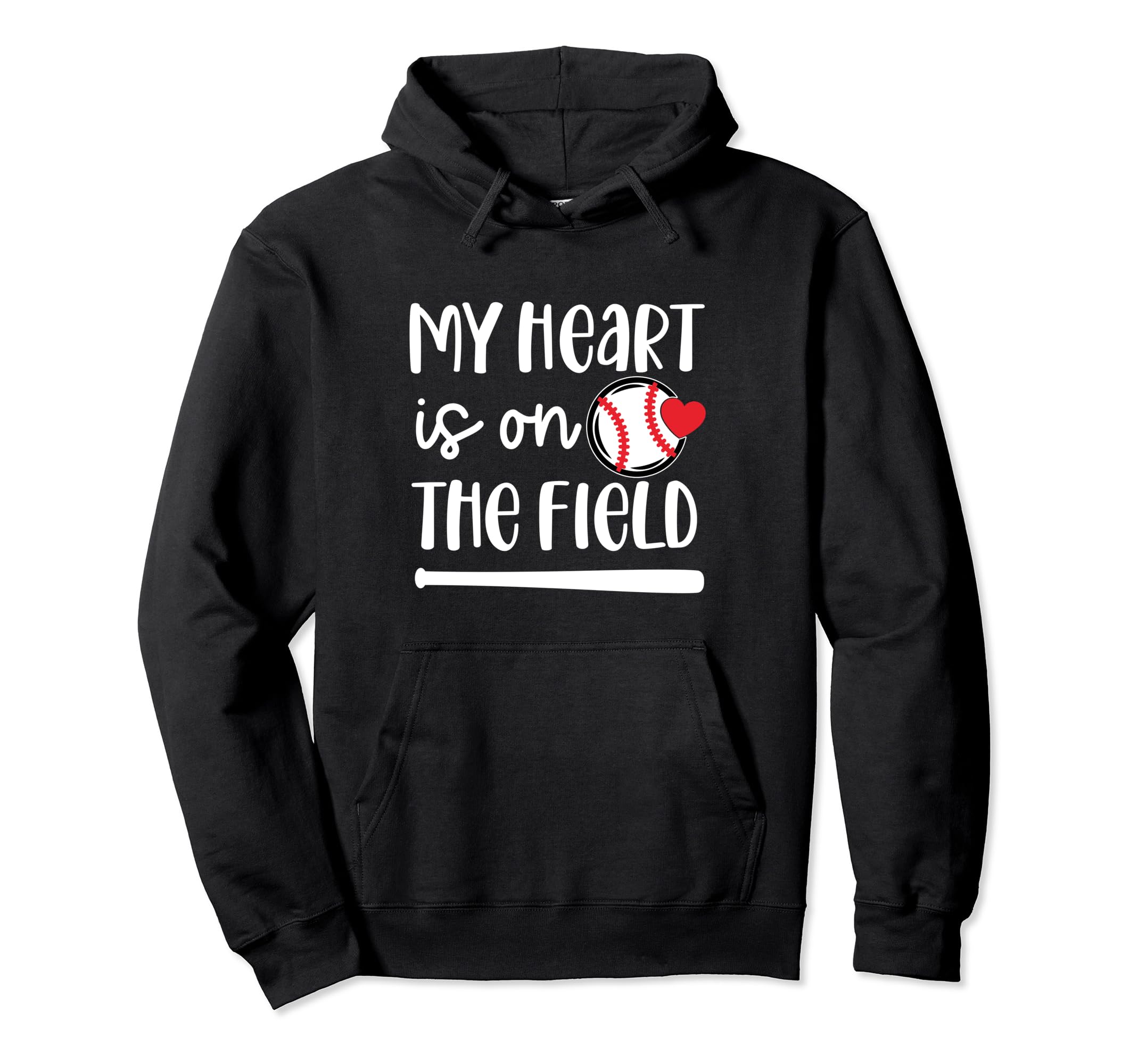 Baseball Mom Sports Baseball Game My Heart Hoodie - Trendy Graphic Unisex - T-Shirt, Sweatshirt, Hoodie