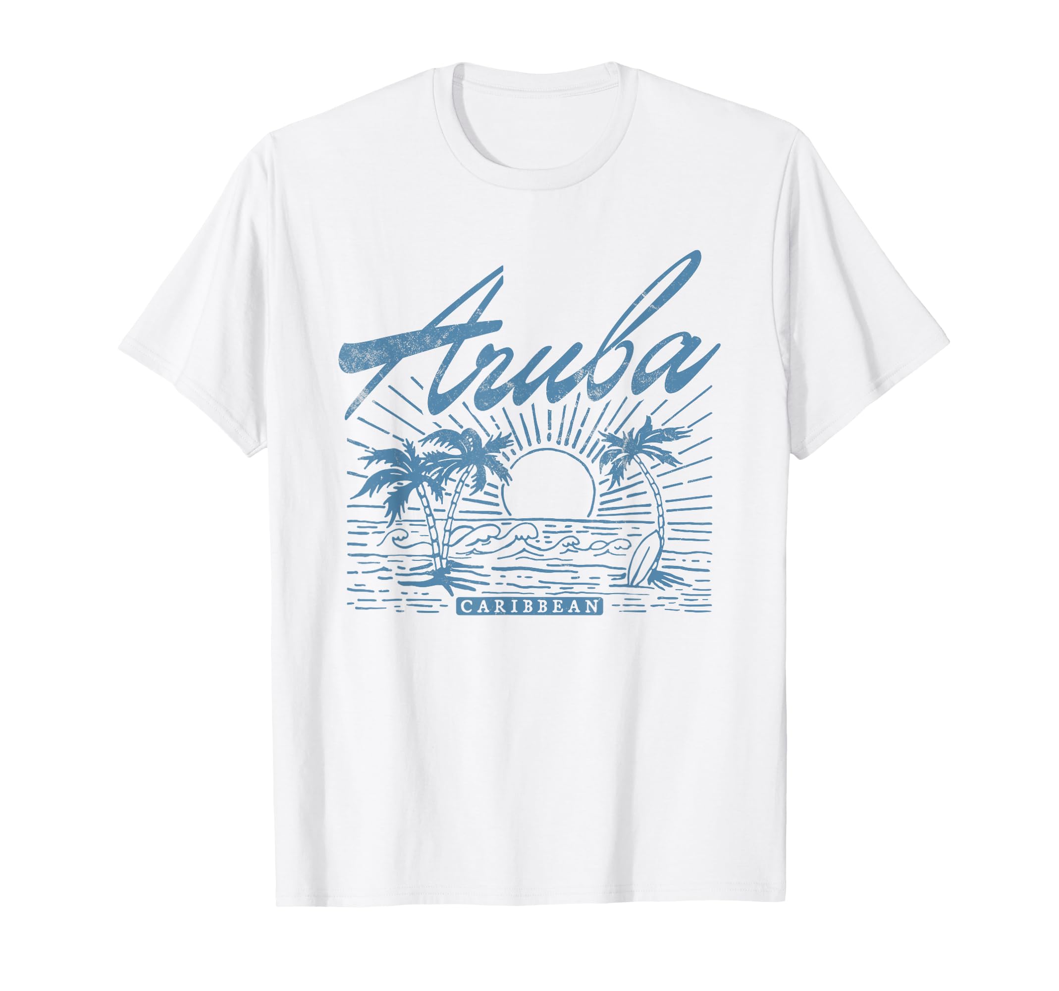 Aruba Caribbean Distressed Beach T-Shirt - Novelty Apparel Men Women - T-Shirt, Sweatshirt, Hoodie