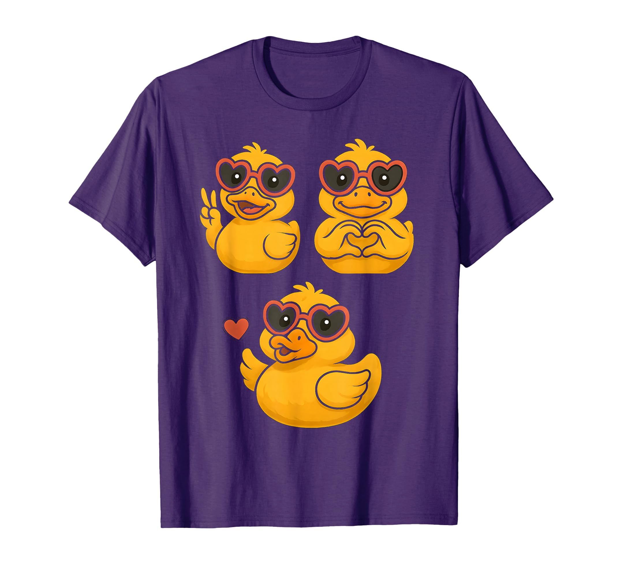 Rubber Duck Peace Heart Love Womens T-Shirt - Fun Novelty Design Men Women - T-Shirt, Sweatshirt, Hoodie