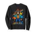 Funny Monkey Baseball Drip Animal Sweatshirt - Custom Art Print for Adults - T-Shirt, Sweatshirt, Hoodie