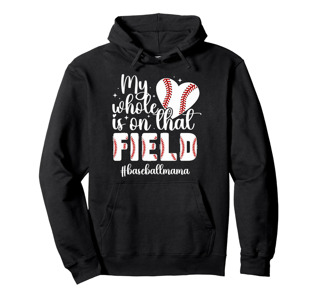 Proud Baseball Mama Baseball Mom Hoodie - Fun Novelty Design for Adults - T-Shirt, Sweatshirt, Hoodie