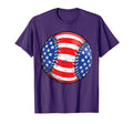 Baseball American Flag 4Th July Ball T-Shirt - Trendy Graphic Men Women - T-Shirt, Sweatshirt, Hoodie