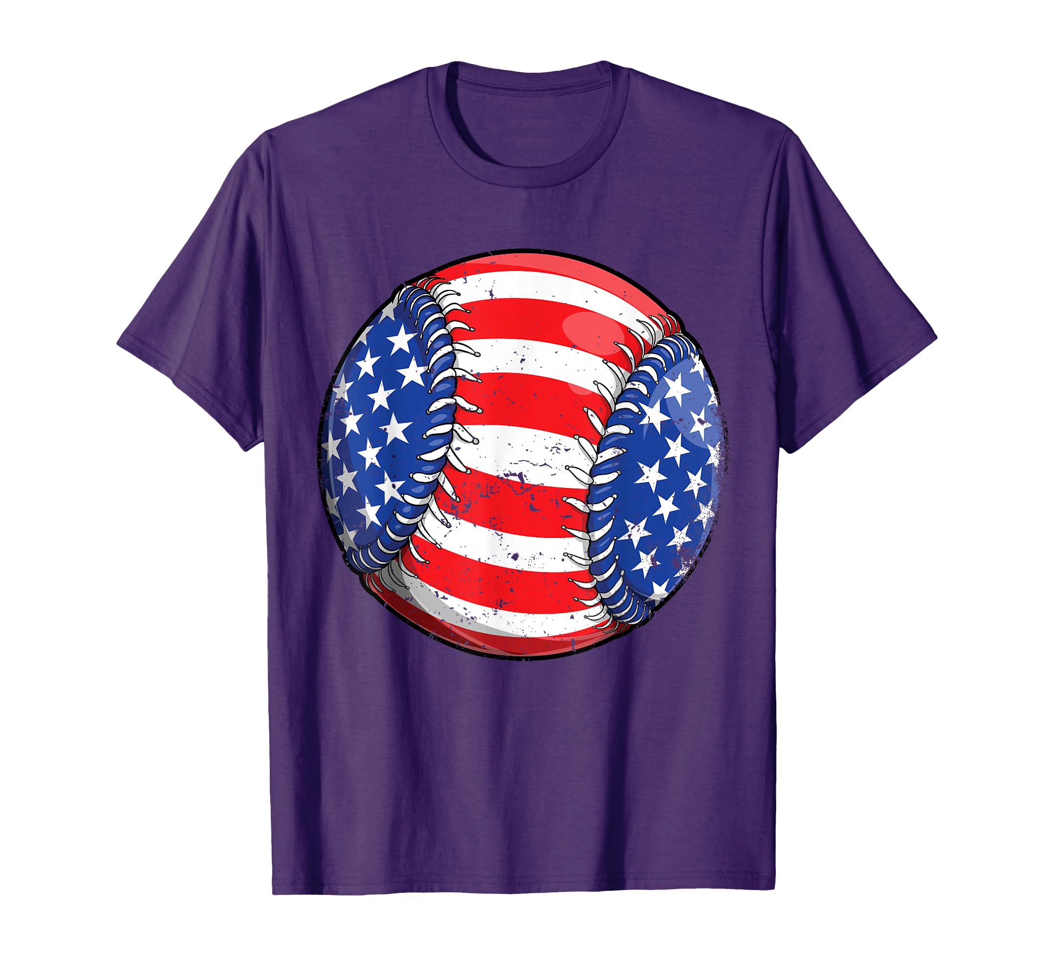 Baseball American Flag 4Th July Ball T-Shirt - Trendy Graphic Men Women - T-Shirt, Sweatshirt, Hoodie