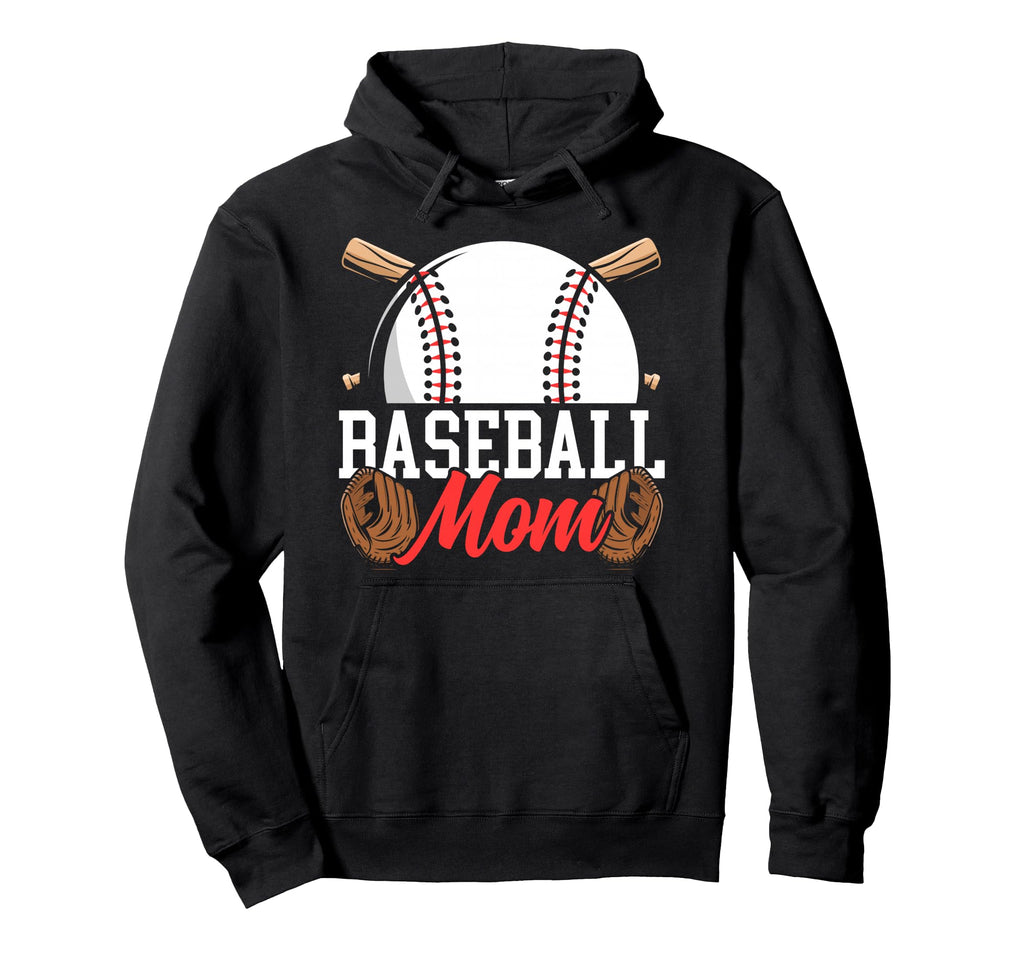 Baseball Fan Mom Mother Baseball Mom Hoodie - Novelty Apparel for Adults - T-Shirt, Sweatshirt, Hoodie