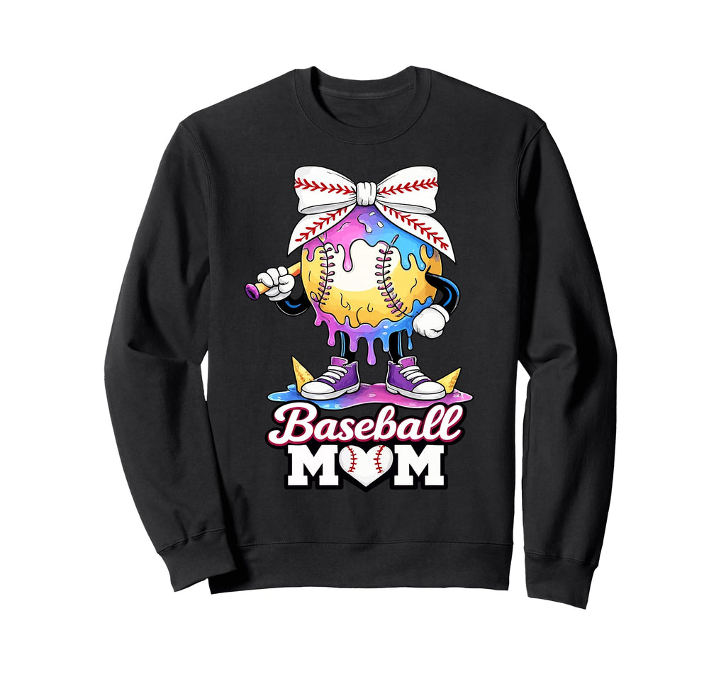 Coquette Baseball Ice Cream Drip Sweatshirt - Custom Art Print Unisex - T-Shirt, Sweatshirt, Hoodie