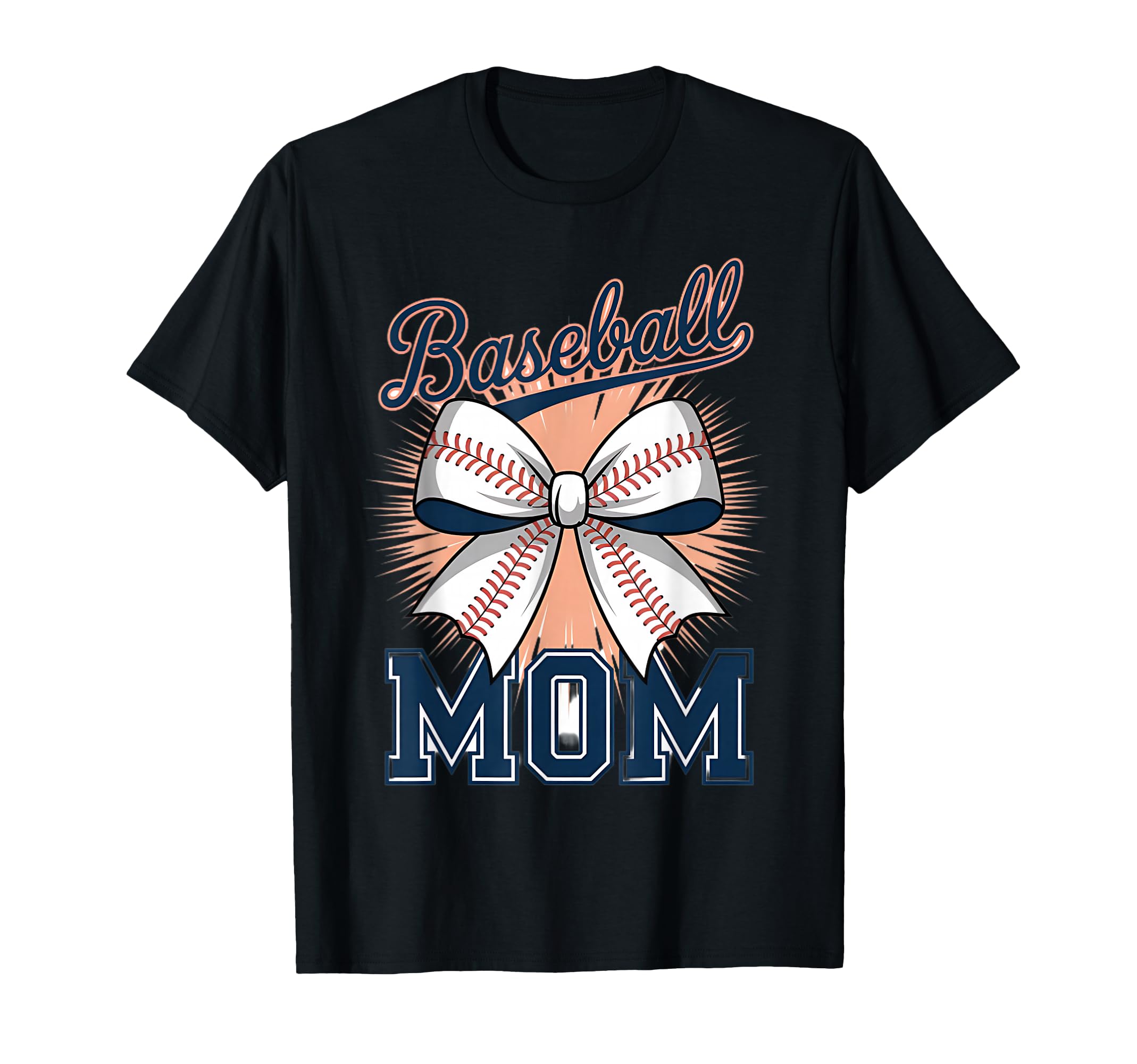 Baseball Mom Coquette Bow T-Shirt - Aesthetic Graphic for Adults - T-Shirt, Sweatshirt, Hoodie