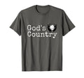 Mens Gods Country Distressed Steer T-Shirt - Novelty Apparel for Adults - T-Shirt, Sweatshirt, Hoodie
