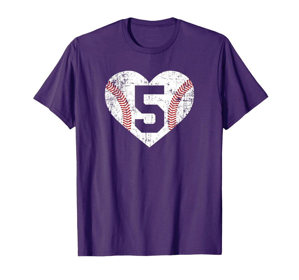 Baseball 5 Jersey Number T-Shirt - Minimalist Print for Adults - T-Shirt, Sweatshirt, Hoodie