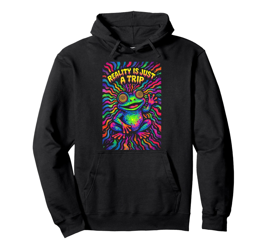 Psychedelic Reality Is Just Trip Trippy Hoodie - Aesthetic Graphic Unisex - T-Shirt, Sweatshirt, Hoodie