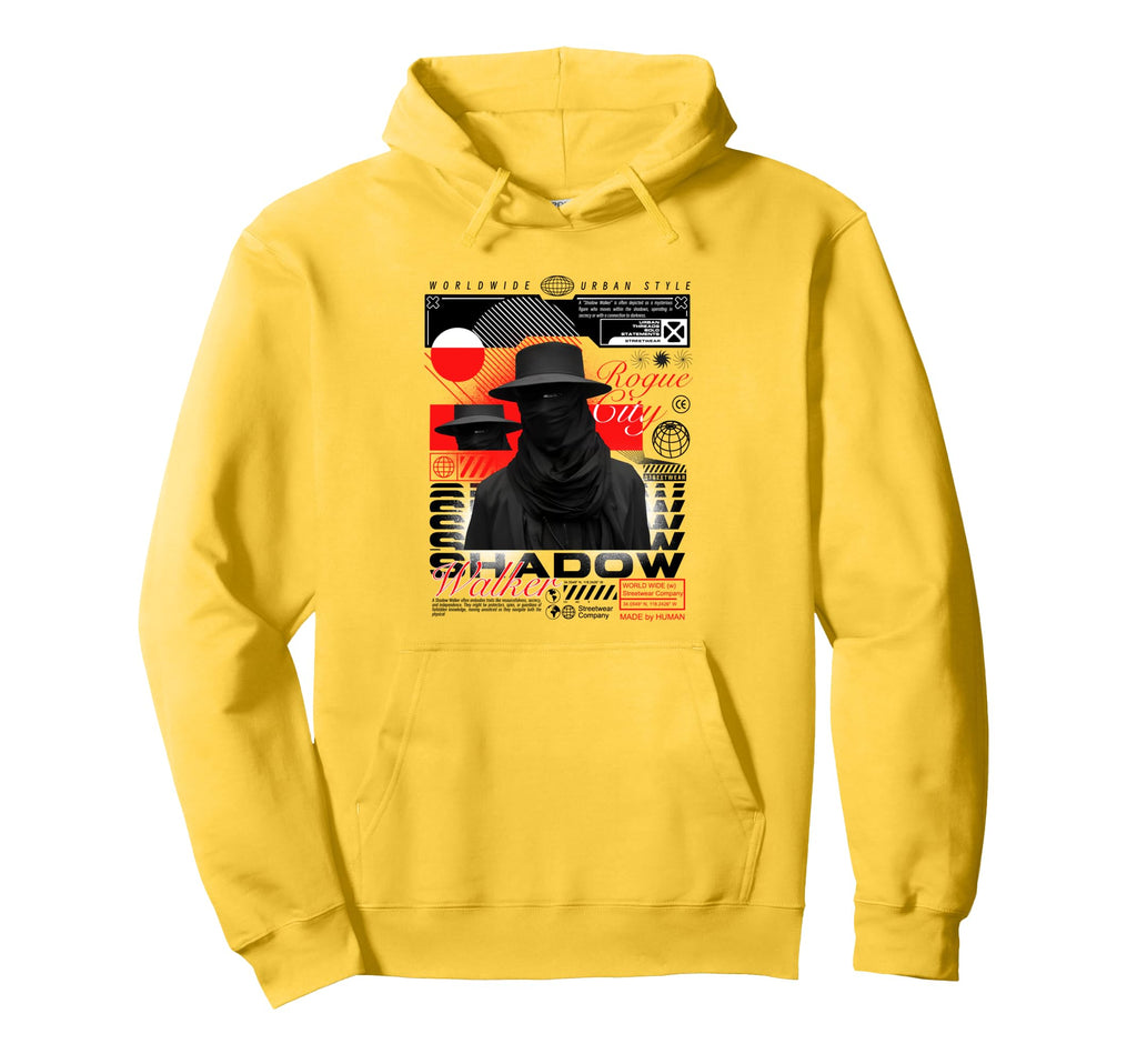 Y2K Shadow Walker Bold Urban Graffiti Hoodie - Unique Graphic Men Women - T-Shirt, Sweatshirt, Hoodie