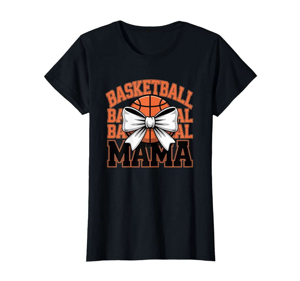 Basketball Mama Coquette Bow Game T-Shirt - Casual Everyday Wear Men Women - T-Shirt, Sweatshirt, Hoodie