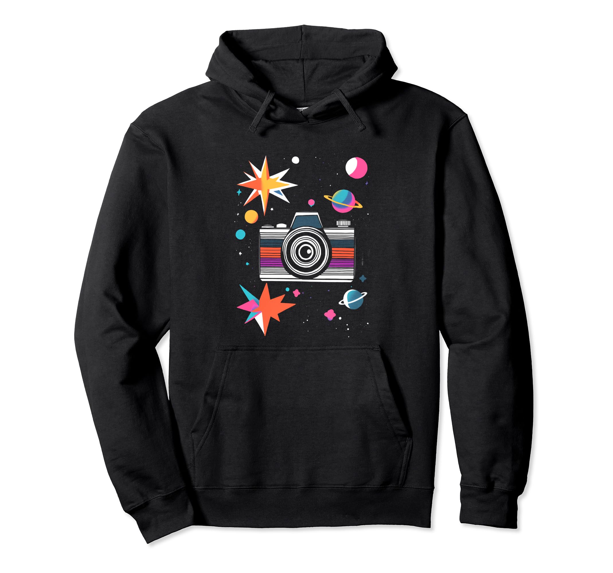 Artsy Galaxy Cosmic Camera Hoodie - Custom Art Print Unisex - T-Shirt, Sweatshirt, Hoodie