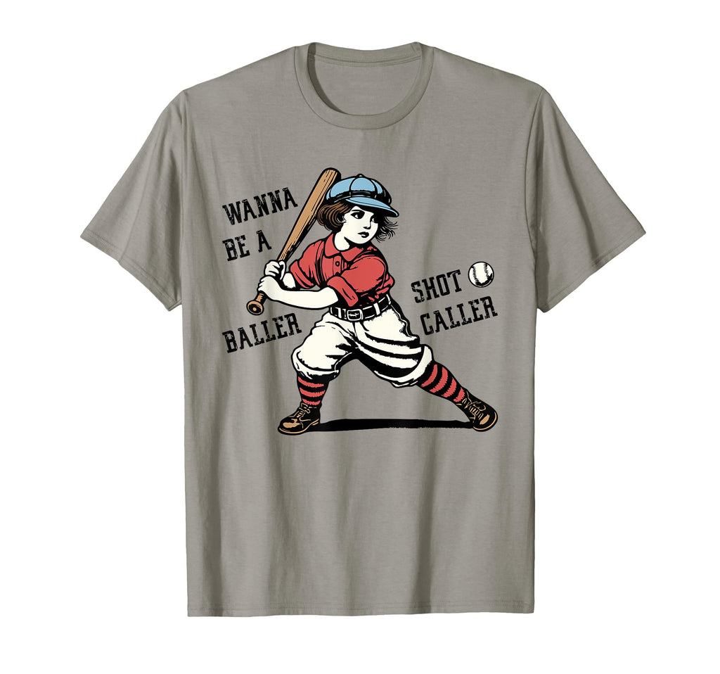 Wanna Be Baller Shot Caller Game Day T-Shirt - Custom Art Print for Adults - T-Shirt, Sweatshirt, Hoodie