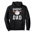 Dugout Dad Baseball Daddy Funny Baseball Hoodie - Graphic Print for Adults - T-Shirt, Sweatshirt, Hoodie