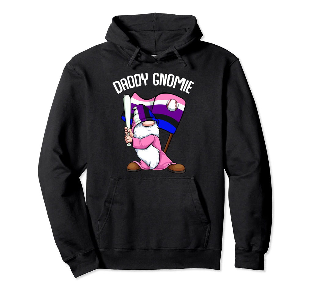 Baseball Daddy Gnome Lgbt Q Genderfluid Hoodie - Trendy Graphic Men Women - T-Shirt, Sweatshirt, Hoodie