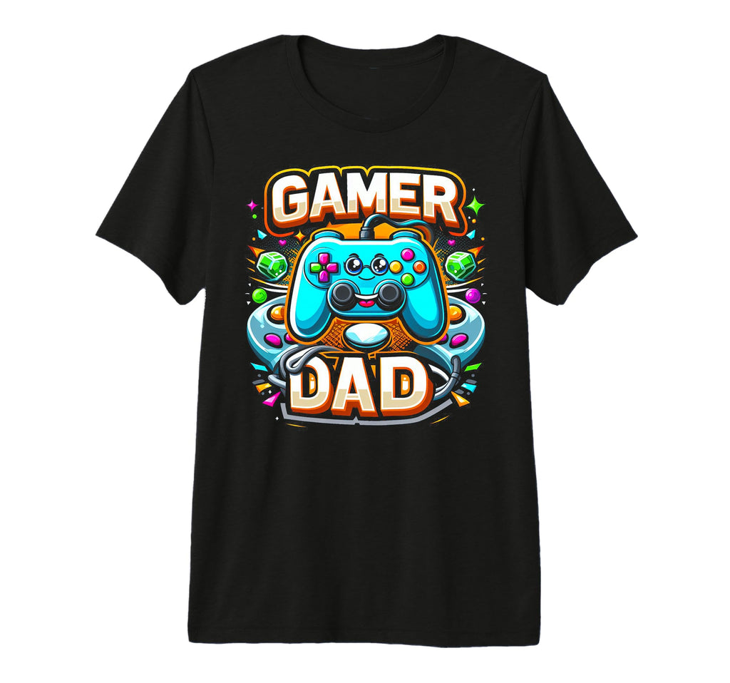 Gamer Dad Game Controller Gaming Video T-Shirt - Unique Graphic Men Women - T-Shirt, Sweatshirt, Hoodie