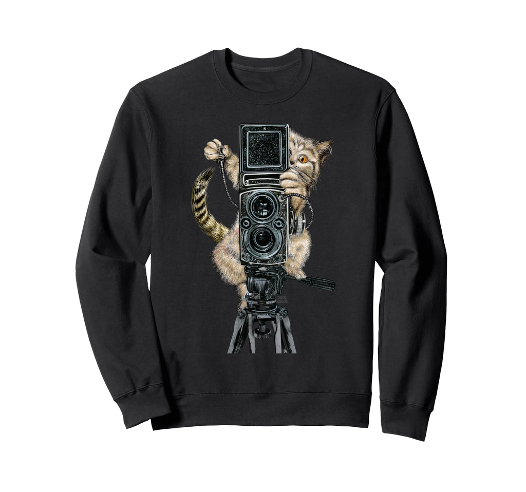 Catographer Cat Photographer Funny Sweatshirt - Minimalist Print Unisex - T-Shirt, Sweatshirt, Hoodie