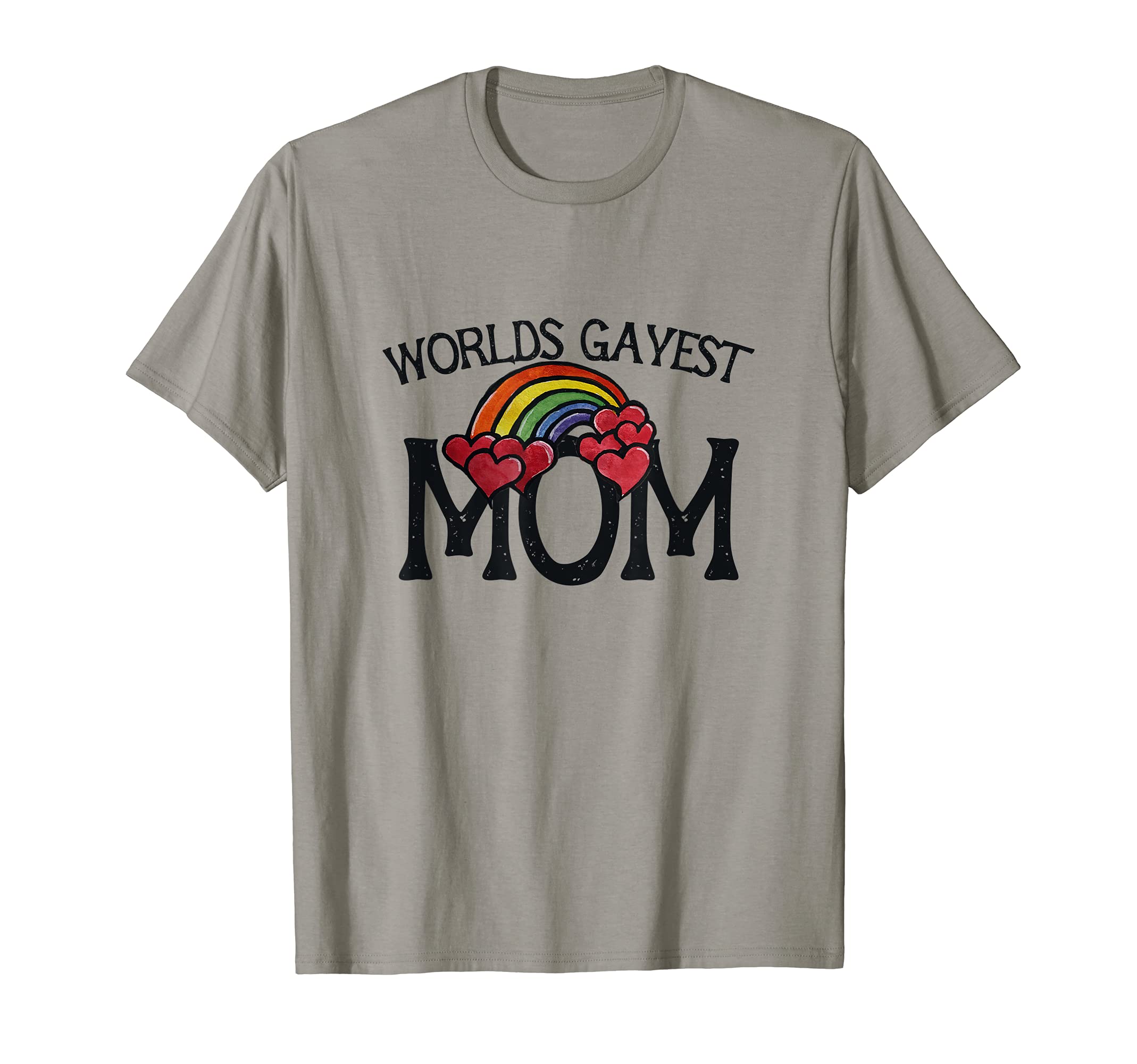 Worlds Gayest Mom Fun Rainbow T-Shirt - Aesthetic Graphic Unisex - T-Shirt, Sweatshirt, Hoodie