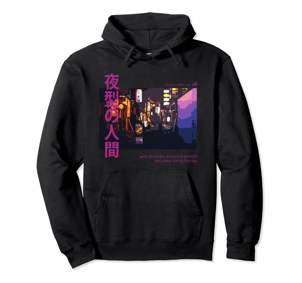 Vaporwave Aesthetic Shinjuku Tokyo Hoodie - Novelty Apparel Men Women - T-Shirt, Sweatshirt, Hoodie