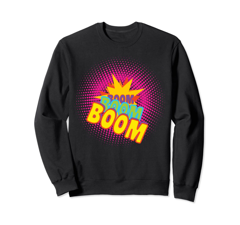 Boom Sixties Seventies Psychedelic Sweatshirt - Custom Art Print Men Women - T-Shirt, Sweatshirt, Hoodie