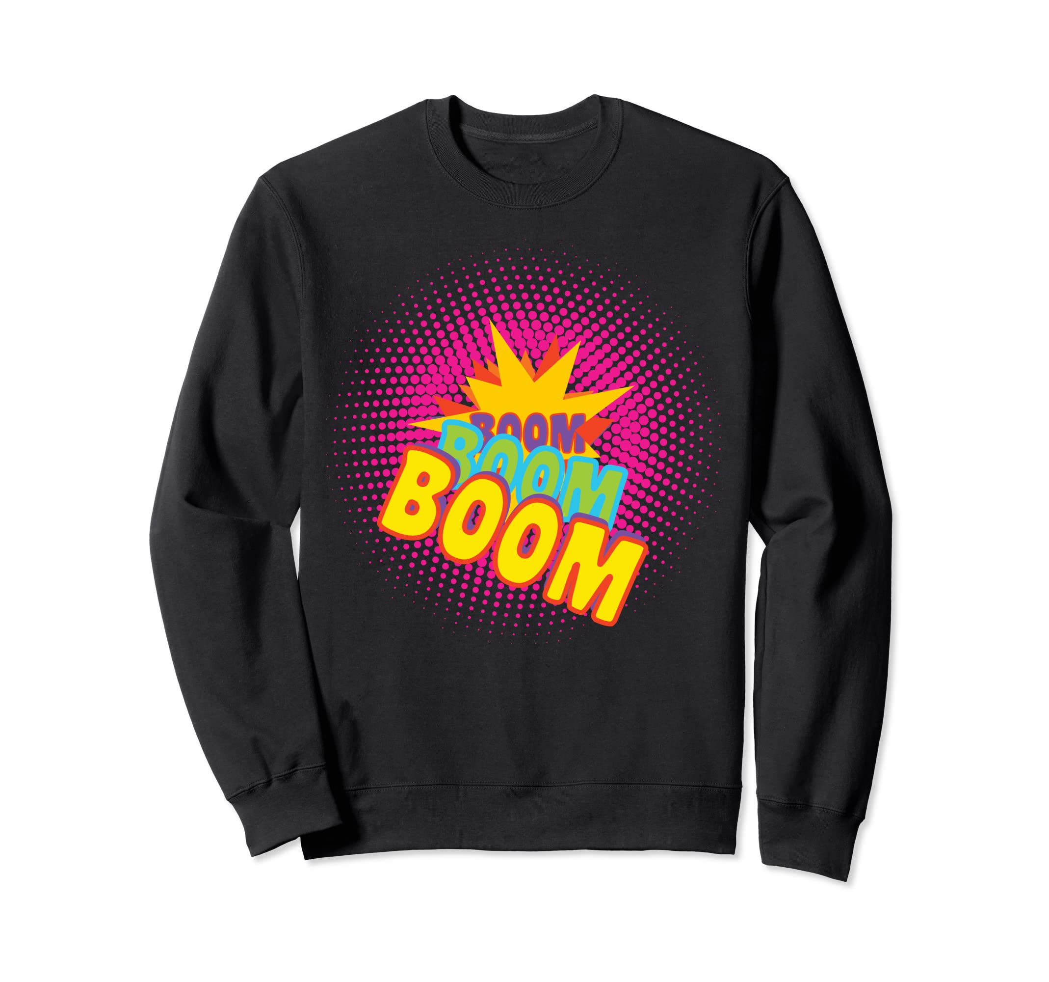 Boom Sixties Seventies Psychedelic Sweatshirt - Custom Art Print Men Women - T-Shirt, Sweatshirt, Hoodie