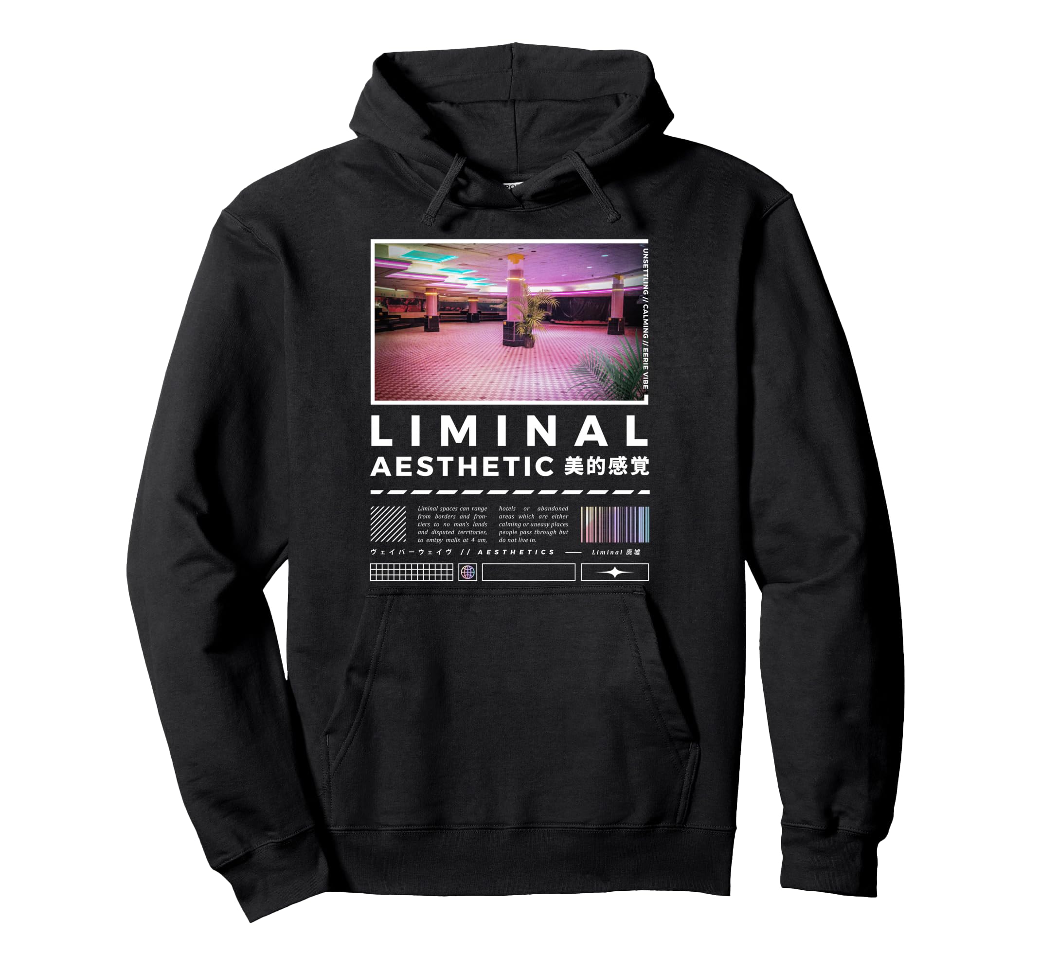 Liminal Spaces Internet 80S 90S Aesthetic Hoodie - Graphic Print Unisex - T-Shirt, Sweatshirt, Hoodie
