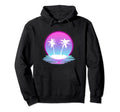 Palm Trees Beach Vaporwave Hoodie - Streetwear Style Unisex - T-Shirt, Sweatshirt, Hoodie