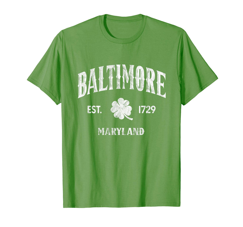 Baltimore Maryland Varsity Shamrock St T-Shirt - Unique Graphic Men Women - T-Shirt, Sweatshirt, Hoodie