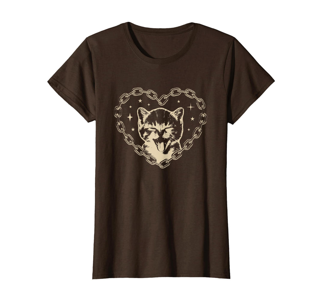 Y2K Cat Heart Emo Goth 90S 2000S T-Shirt - Streetwear Style for Adults - T-Shirt, Sweatshirt, Hoodie
