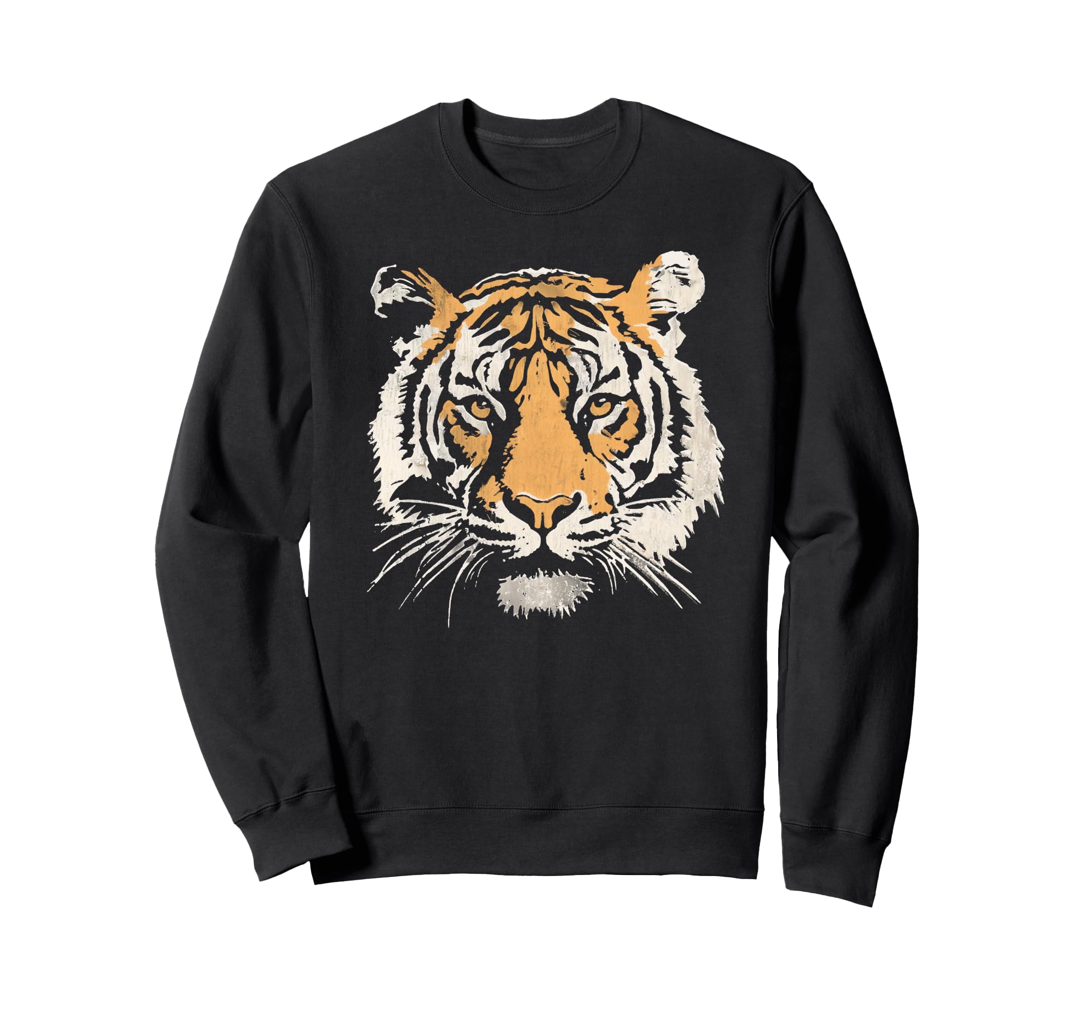 Tiger Face 90S Animal Sweatshirt - Novelty Apparel Men Women - T-Shirt, Sweatshirt, Hoodie
