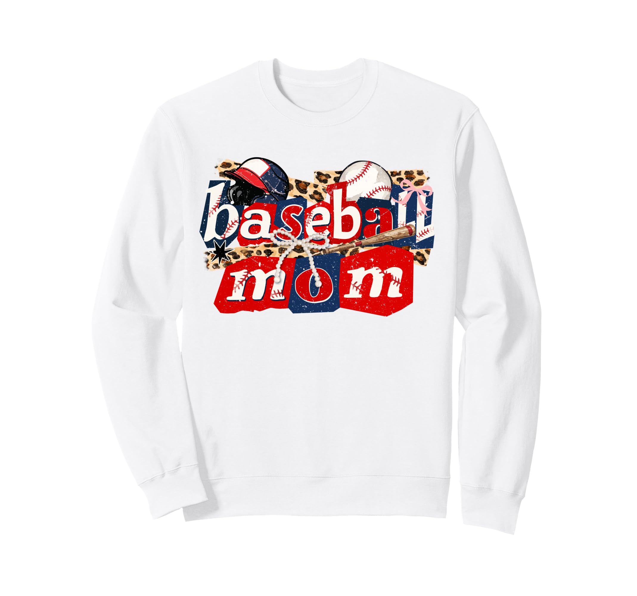 Baseball Mom Coquette Bow Baseball Sweatshirt - Aesthetic Graphic Unisex - T-Shirt, Sweatshirt, Hoodie