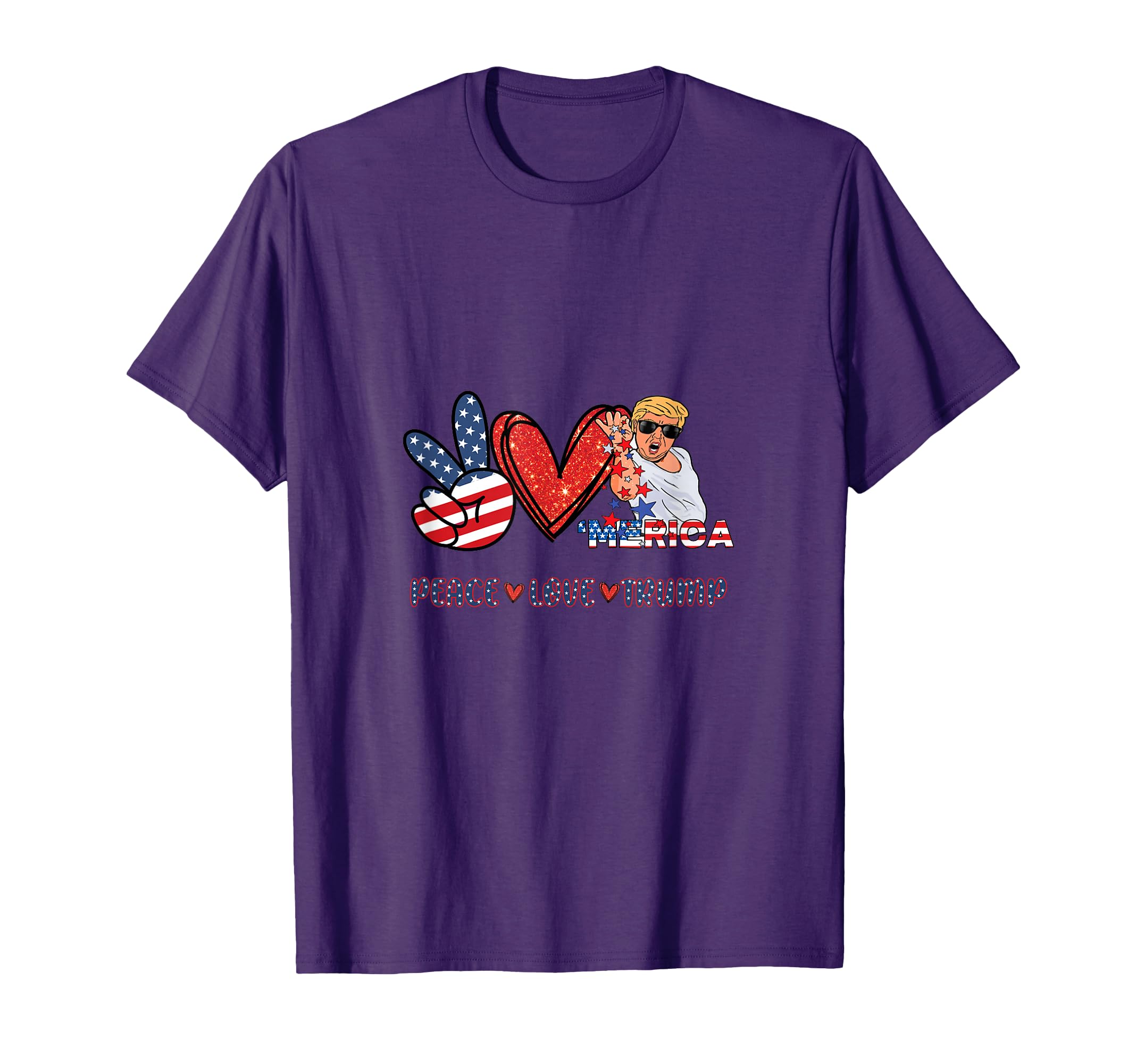 Love Trump Store Usa Sign Heart T-Shirt - Casual Everyday Wear for Adults - T-Shirt, Sweatshirt, Hoodie