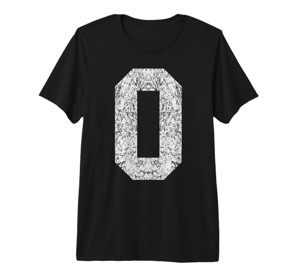 Big Distressed Number 0 Zero T-Shirt - Aesthetic Graphic Men Women - T-Shirt, Sweatshirt, Hoodie